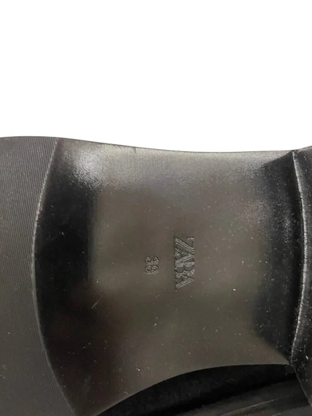 Zara Women Suede Leather Ankle Boots EU 38 US 7.5 Black Square Toe 1107/610 NWOB